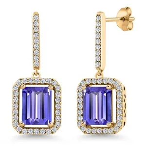 Talisman Of The Abyssal Dawn Tanzanite And Gold Earrings