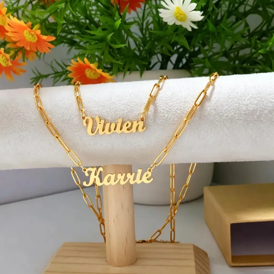 Authentic The Weaver Of Names Gold- Plated Cursive Script Talisman