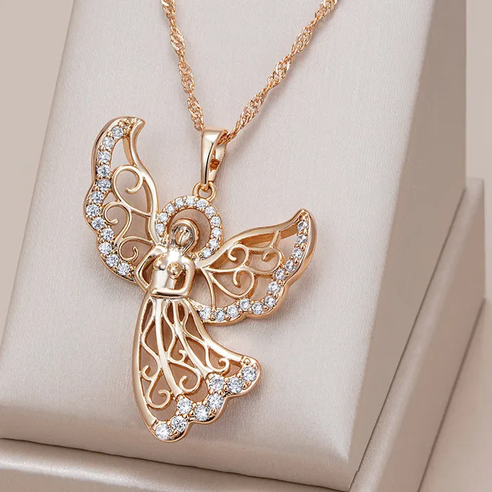 Authentic Celestial Guardian Angel Rose Gold Talisman Of Pure Devotion