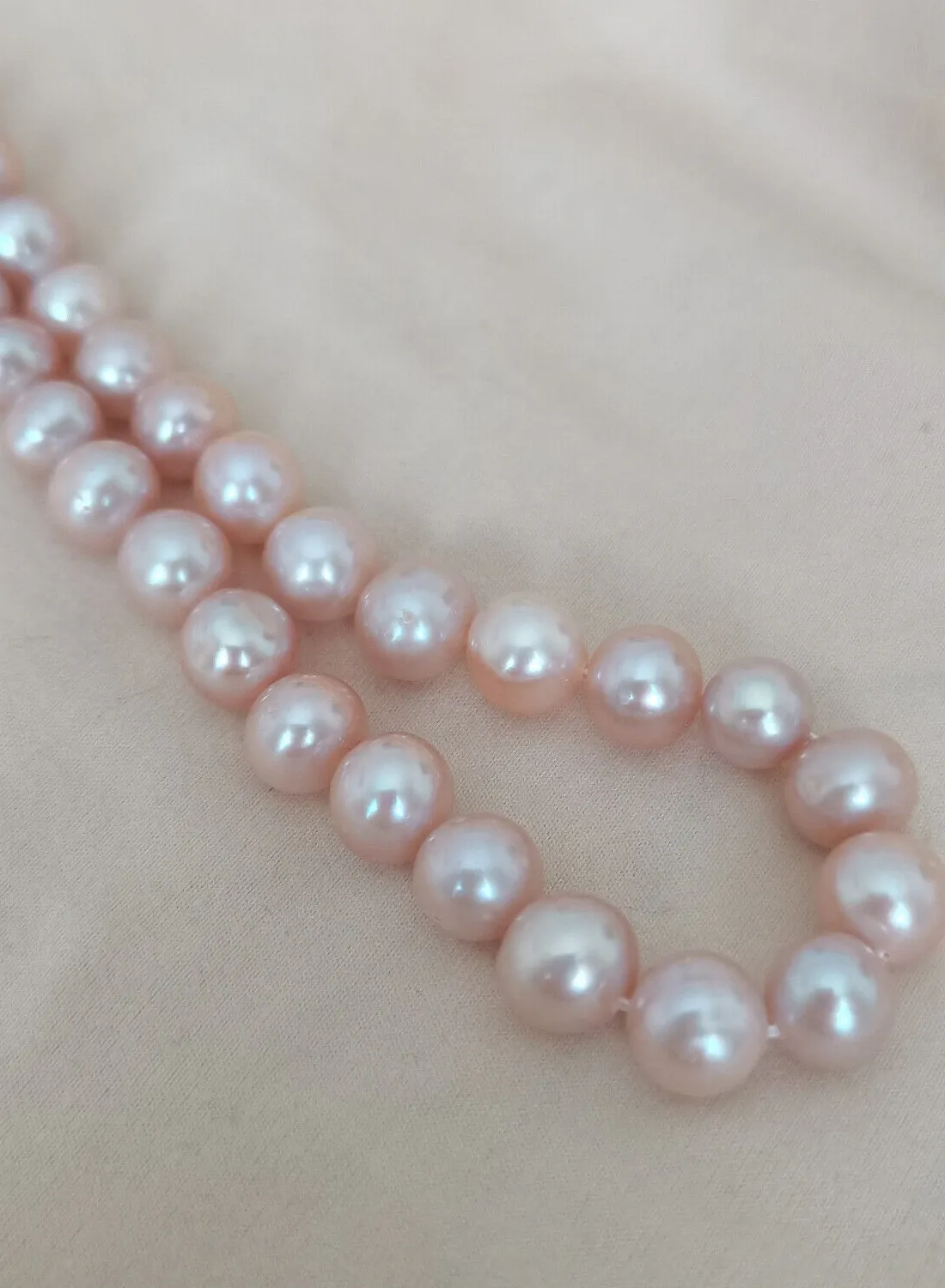 Authentic 18 Inch Lavender Purple Akoya Pearl Talisman Gold Plated Serenity