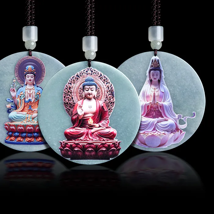 Authentic Sacred Serenity Burmese Jade Guanyin Talisman