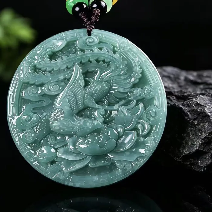 Authentic Celestial Harmony The Jade Dragon And Phoenix Sacred Couple's Talisman