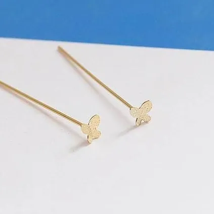 Authentic The Chrysalis Conduits- 10- 18K Gold- Plated Butterfly Head Pins