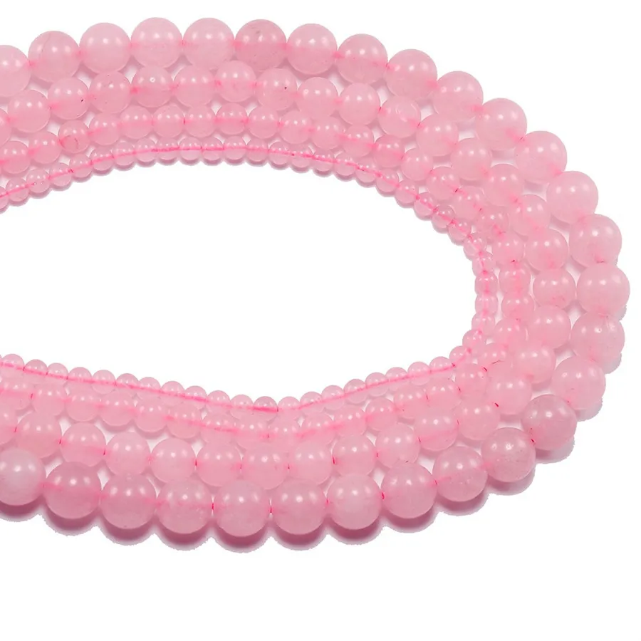 Authentic Rose Quartz Whisper 6 10 Mm Pink Powdered Beads For Love Infused Bracelets