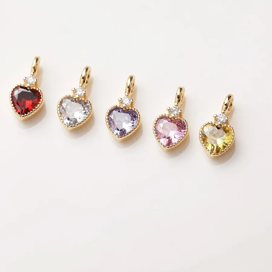 Authentic Radiant Luminary Heart Talismans in 14 Karat Gold Plated Brass
