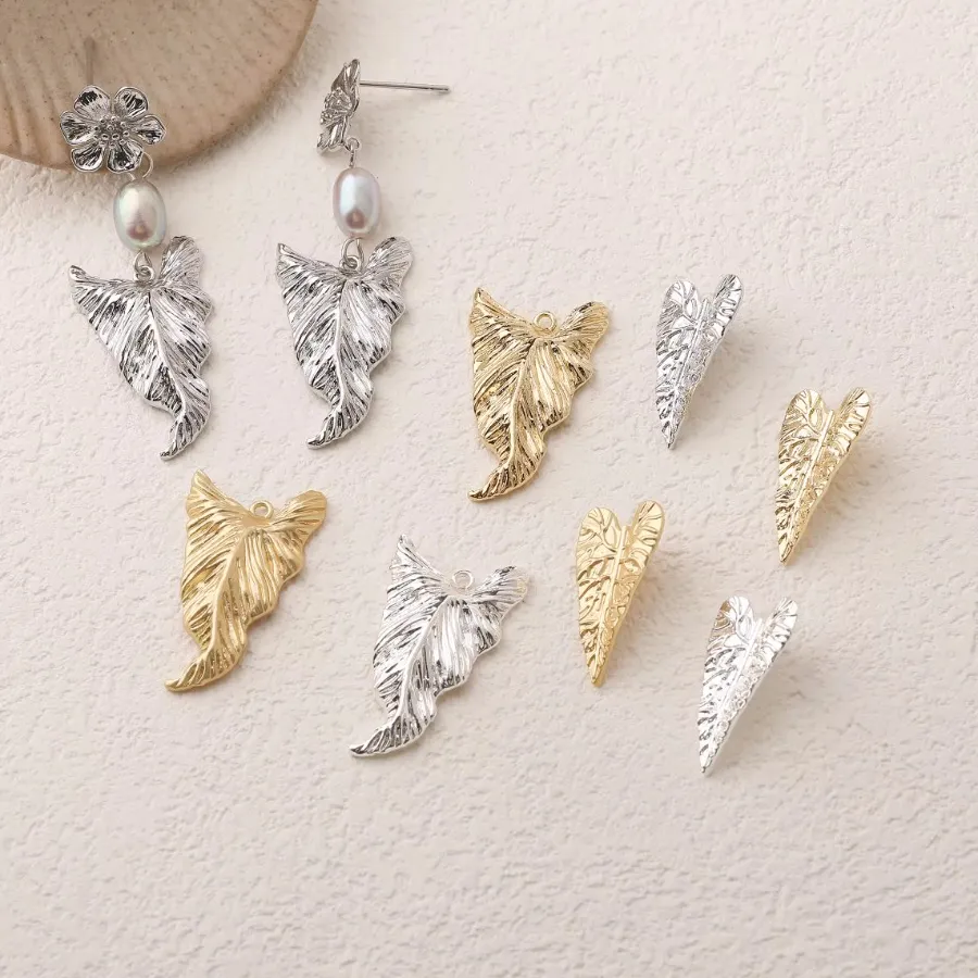 Authentic The Verdant Whisper: 14k Gold-Plated Leaf Talismans