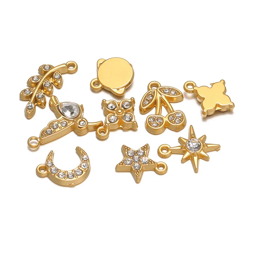 Authentic Celestial Harvest Talismans Set of Five Radiant Gold-Plated Pendants