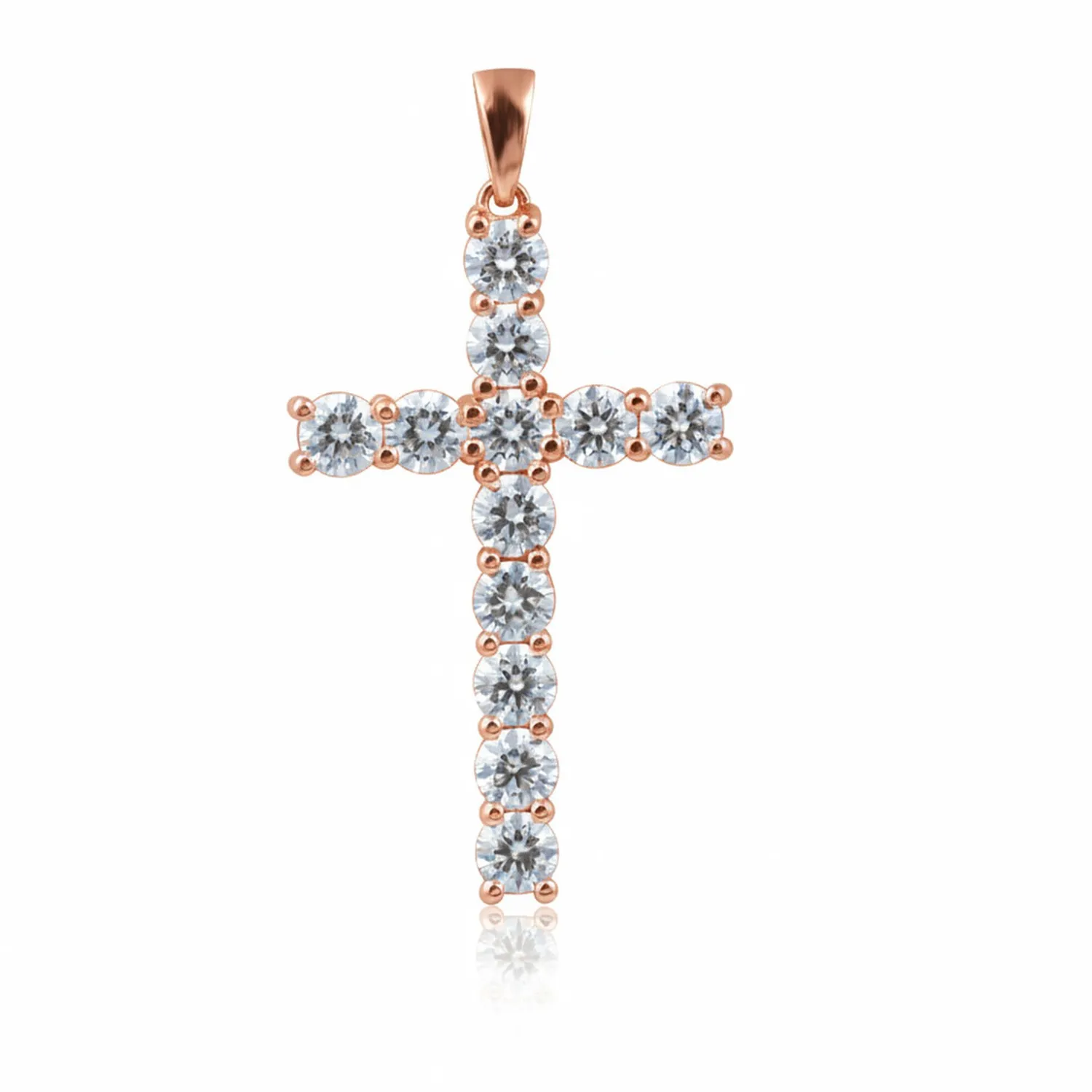 Authentic Radiant Rose Gold Cross Talisman Of Devotion And Light