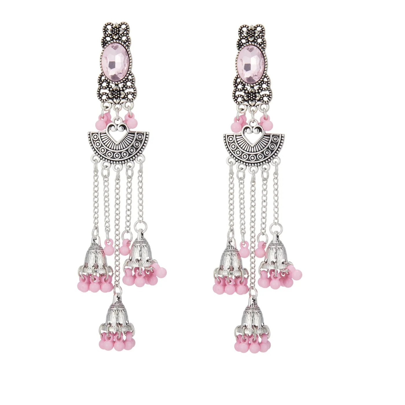 Authentic Celestial Aviary Gold- Plated Jhumki Talismanic Drop Earrings