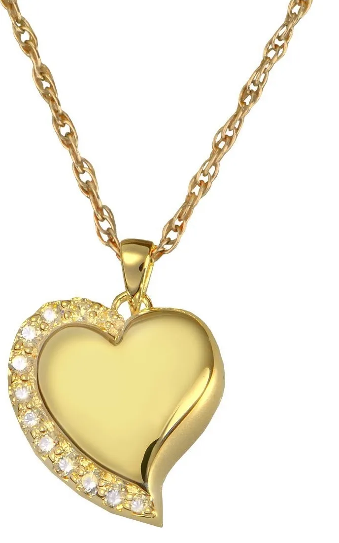 Authentic The Eternal Embrace Heart Ash Holder And Gold- Plated Keepsake Talisman