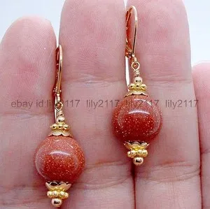 Authentic Golden Desert Whispers 12Mm Sandstone Leverback Dangles