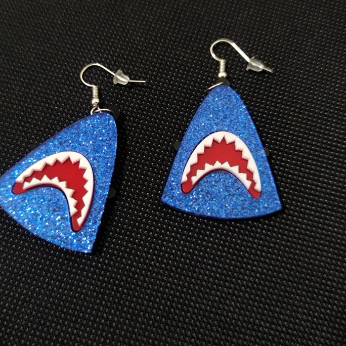 Authentic Abyssal Guardian Glitter Shark Talisman