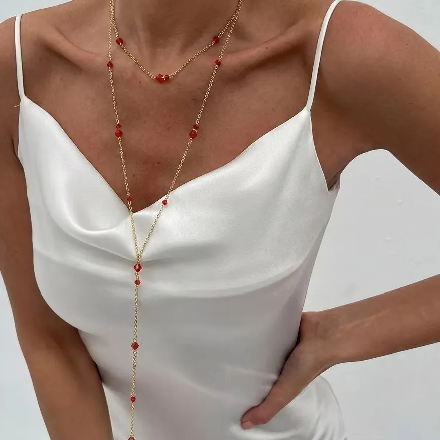 Authentic Crimson Flame Lariat Of Passion And Sacred Flow