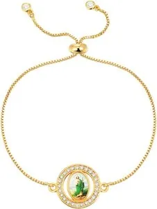 Authentic Saint Jude's Guardian 14K Gold Plated Adjustable Talisman Bracelet