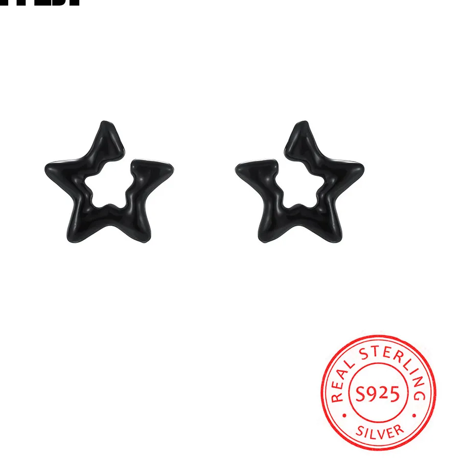 Authentic Eclipsed Star Stud Earrings Of The Void And Light