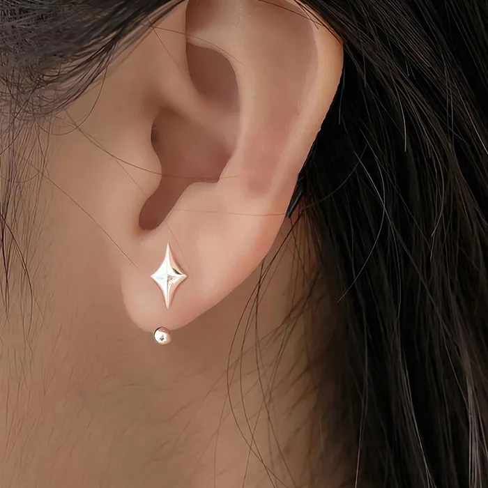 Authentic Silver Moonlit Whisper Elegant Studs Of Sacred Light