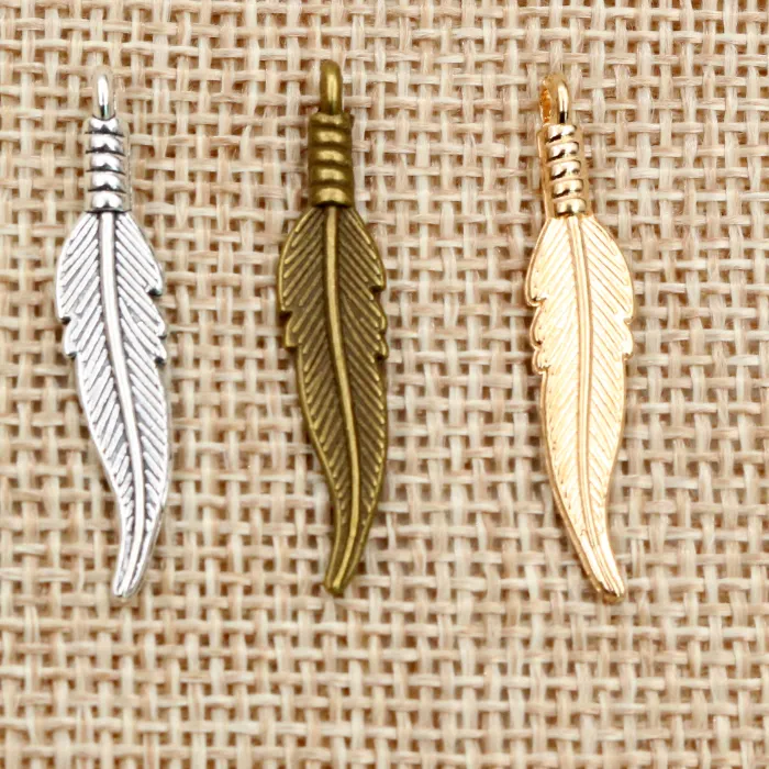 Authentic Mystic Feather Charms - 30pcs Ancient Symbolism for Creative Jewelry Making