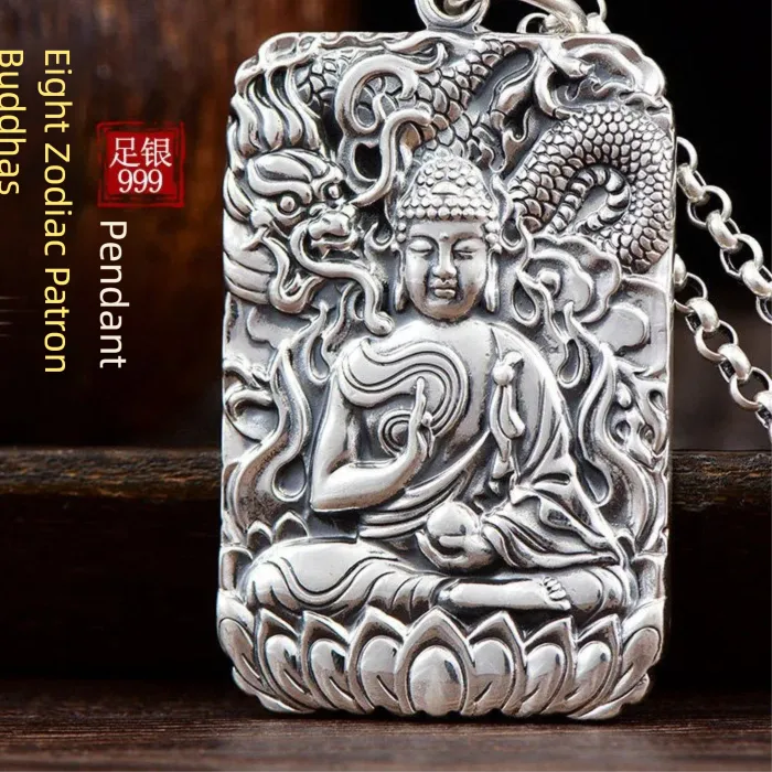 Authentic Zodiac Guardian Buddha Pendant Celestial Harmony In Sterling Silver
