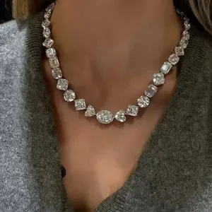 Authentic Golden Starfall Lab- Created Diamond Necklace