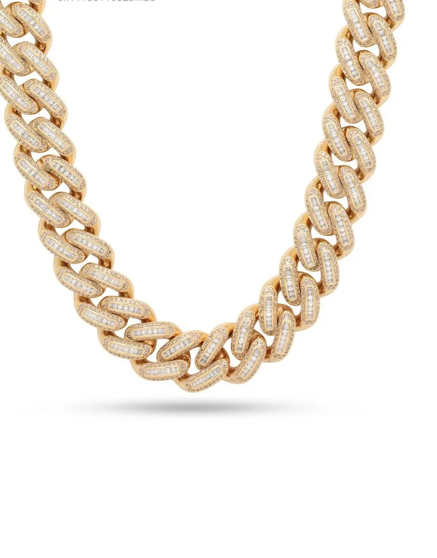 Authentic Radiant Luminescence Moissanite Cuban Chain