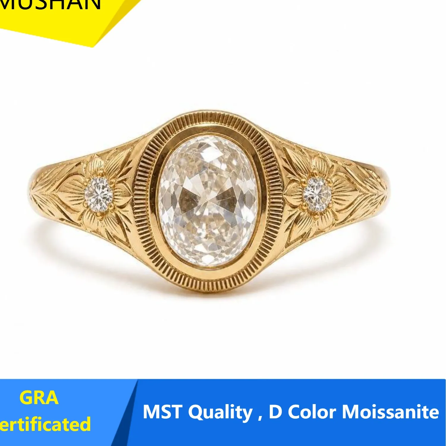 Authentic Radiant Luminary Moissanite Band Of Eternal Light