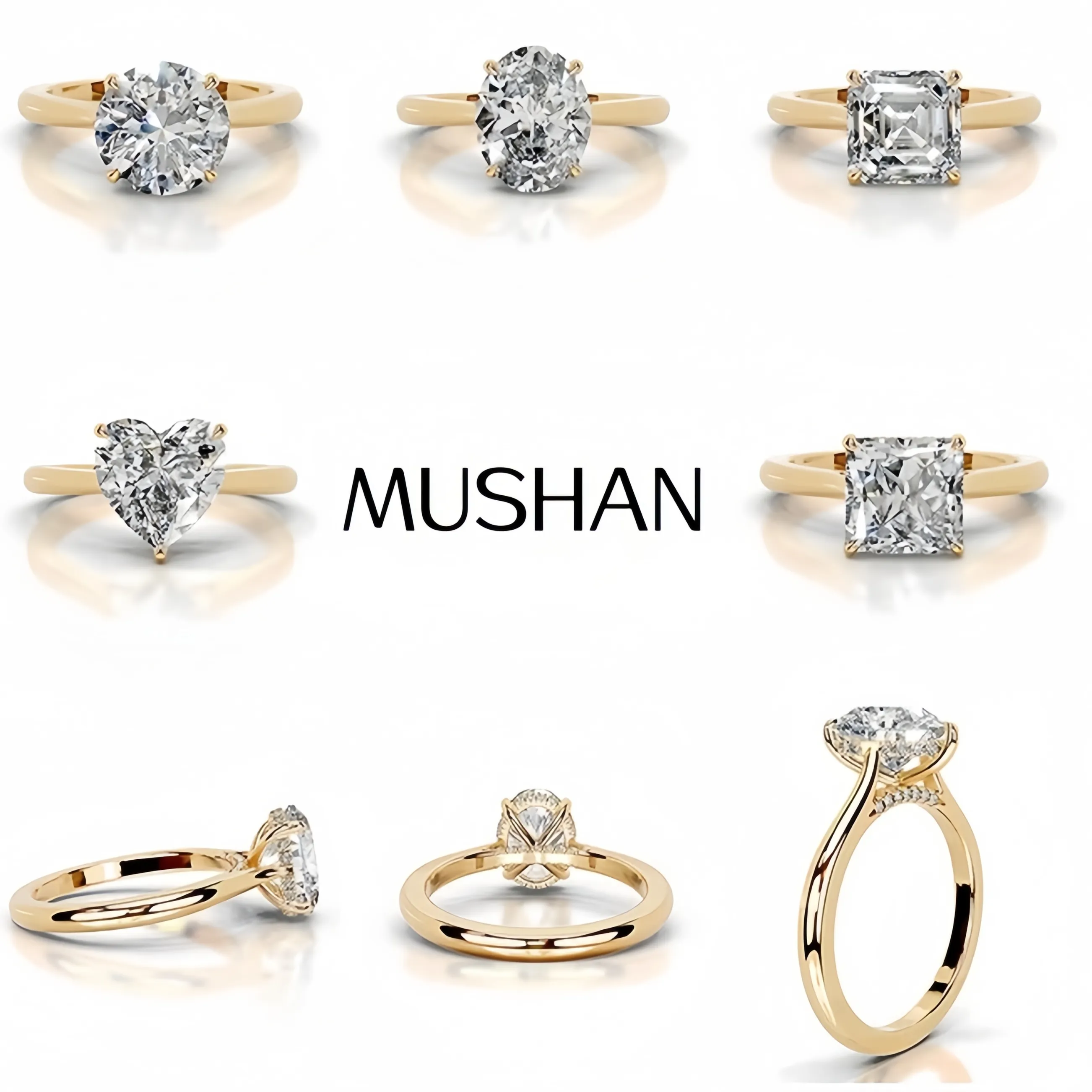 Authentic Eternal Radiance Gold Plated Moissanite Ring