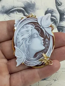 Authentic The Whispering Tide Shell Cameo Golden Talisman