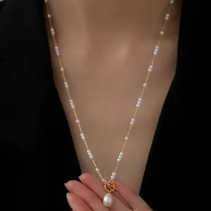 Authentic The Gilded Tide Freshwater Pearl And Gold Toggle Talisman