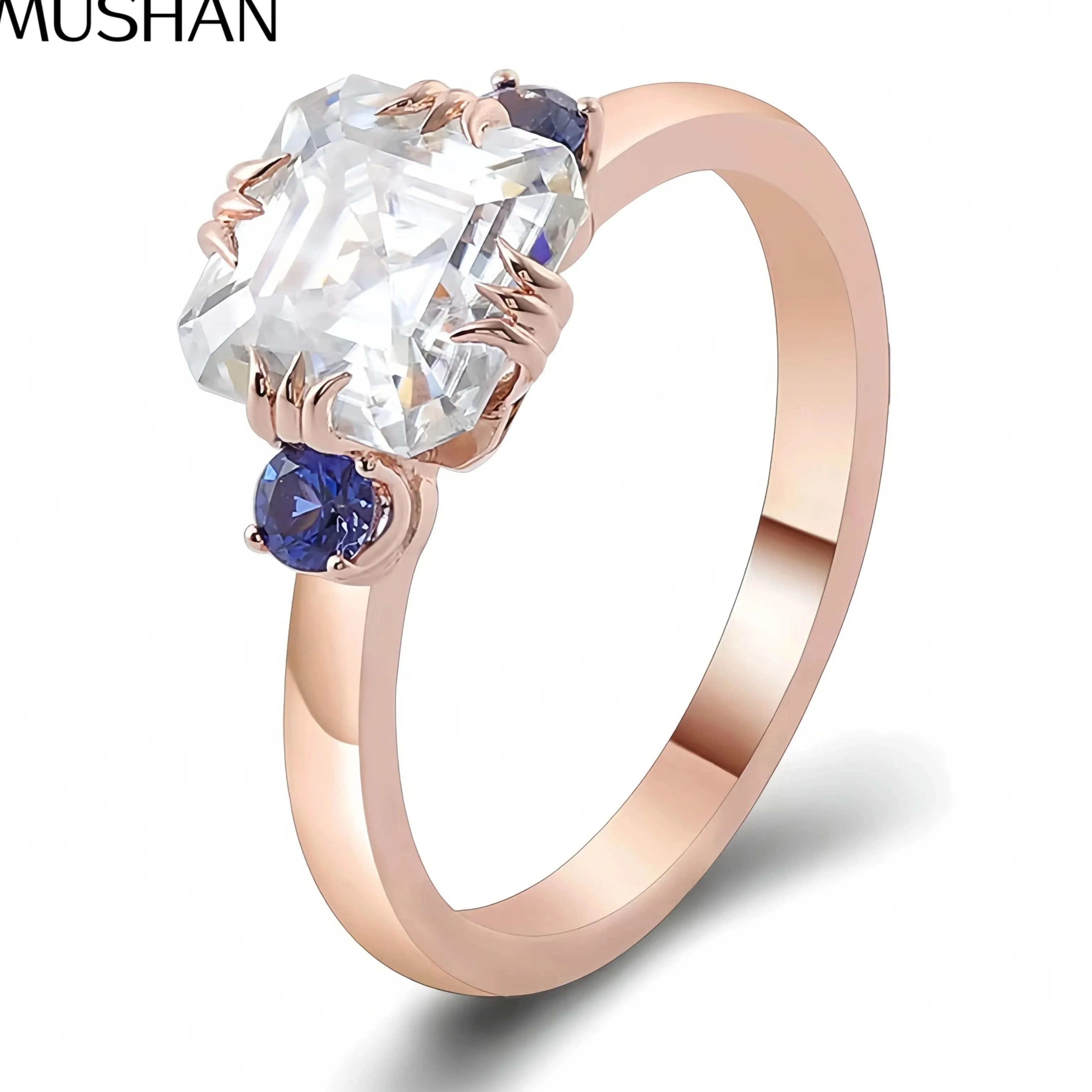 Authentic Celestial Radiance Moissanite Moonlit Gold Ring