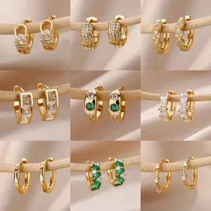 Authentic Verdant Luminescence Gold- Plated Zirconia Talisman Earrings