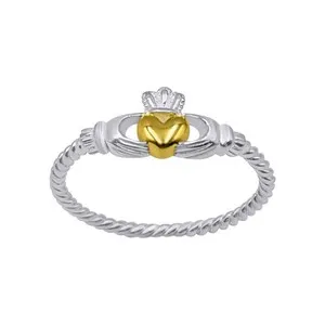 Authentic The Golden Claddagh Promise Band Of Eternal Affection