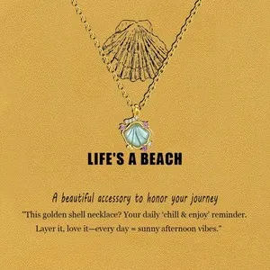 Authentic Talisman Of The Ocean Depths Gold- Plated Seashell Pendant