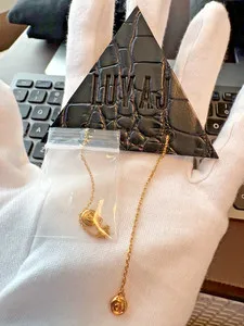 Authentic Golden Tide Seashell Coil Threader Earrings