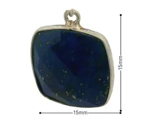 Authentic Celestial Lapis Cushion Talisman In Radiant Gold