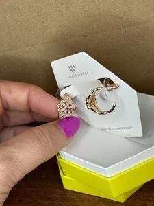 Authentic Smoky Quartz Halo Rose Gold Hoops For Earthly Grounding