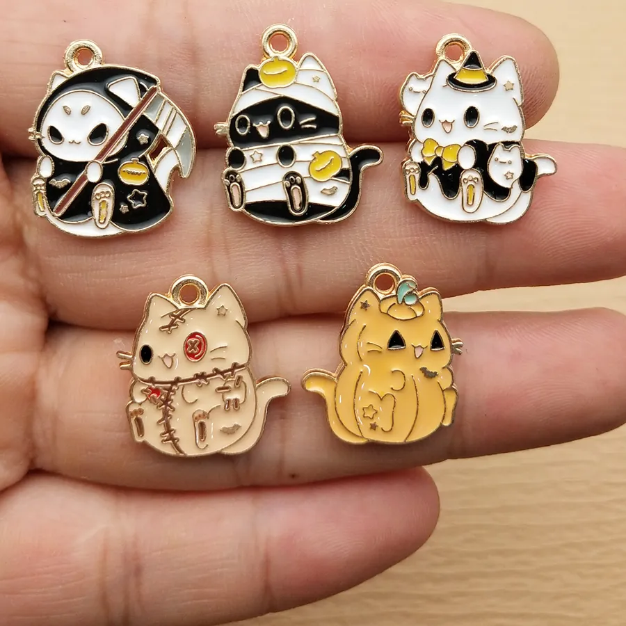 Authentic Celestial Feline Guardians: Gilded Charms of the Midnight Veil