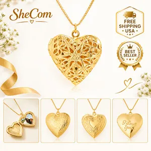 Authentic The Golden Sanctum Heart Locket And Link Chain
