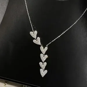 Authentic Radiant Heart Lariat Talisman In Luminous White Gold Finish