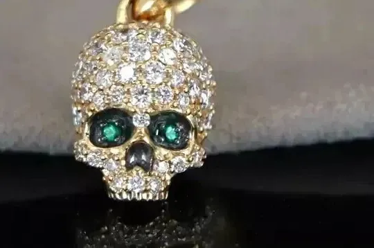 Authentic The Golden Memento Mori Skull Talisman Of Eternal Reflection