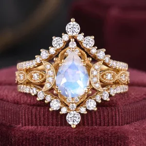 Authentic Lunar Crown Triple Moon Goddess Talisman Ring