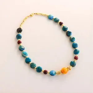 Authentic Talisman Of Solar Radiance And Deep Waters Baltic Amber And Azurite Consecrated Necklace