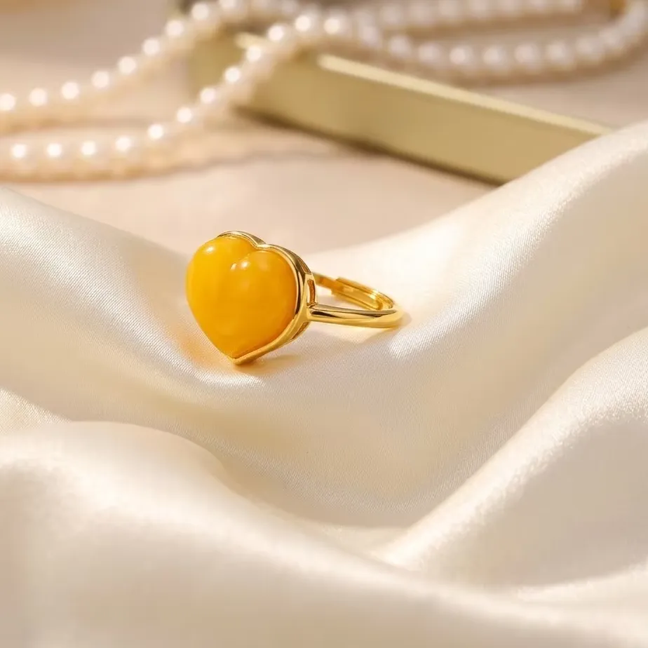 Authentic The Golden Heart Of Amber A Genderless Talisman Of Eternal Devotion