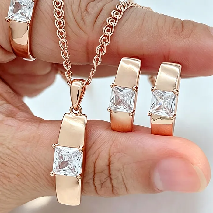 Authentic Rose Gold Radiance Zircon Heart Stone Talisman