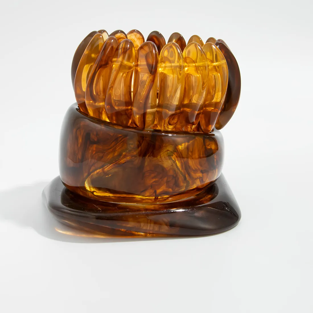 Authentic The Mystic's Embrace Unlocking Ancient Protection With The Golden- Veiled Amber Bangle