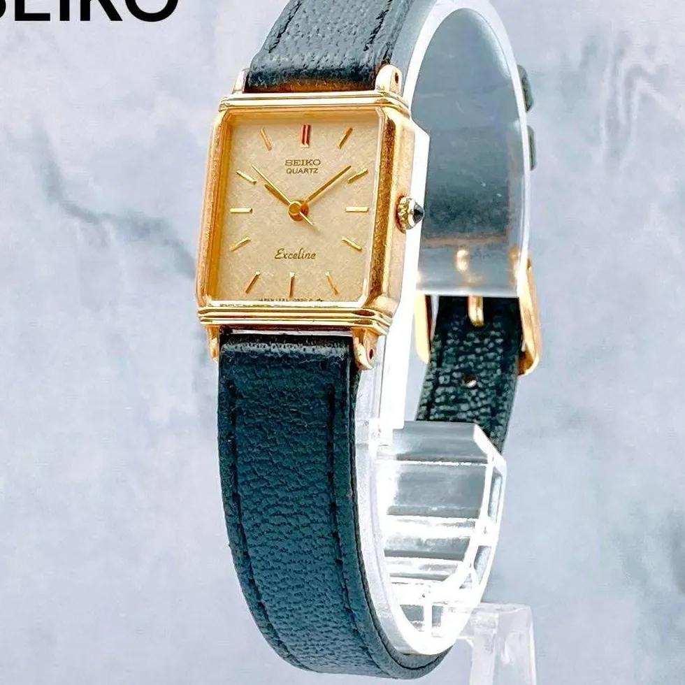 Authentic Celestial Gold‑Plated Seiko Exceline Lady’s Timekeeper – 30‑Micron Aura