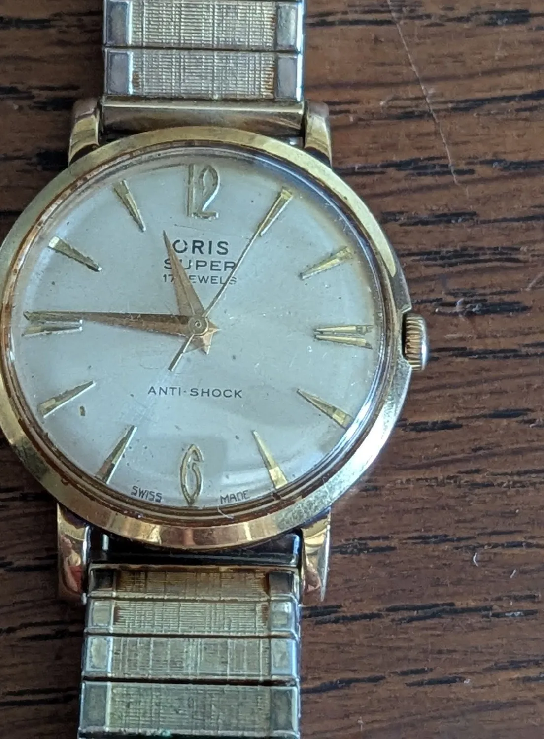 Authentic Oris Super, 492kIF, 10 Micron Gold Plated Dress Watch, Ticking, to Restore #S650