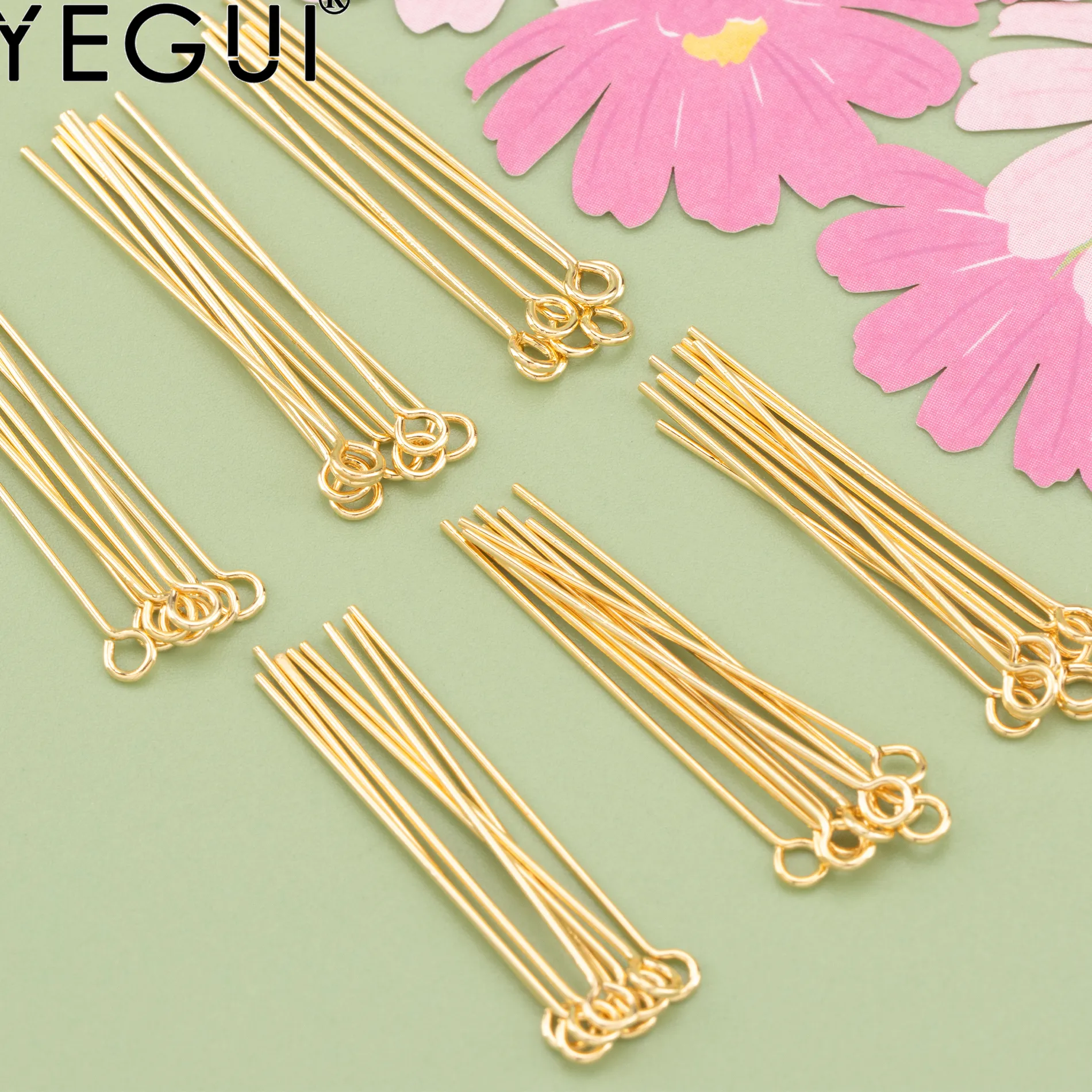 Authentic YEGUI M549,jewelry accessories,needle,18k gold plated,0.3 microns,nickel free,jewelry making,charms,diy accessories,20g/lot