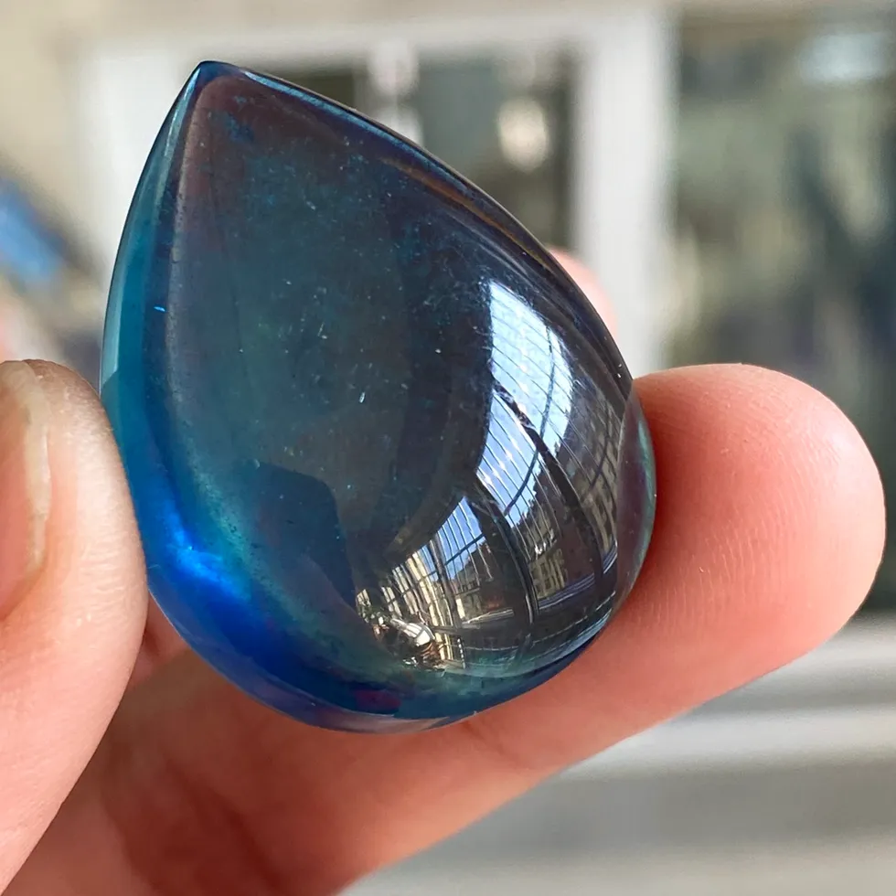 Authentic The Azure Tide: Sacred Aquamarine Manifestation Pendant