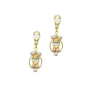 Authentic Celestial Aurora Dangle Earrings – 18K Gold-Plated Gemstone Amulets for Joyful Celebration