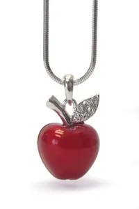 Authentic Whispers of Abundance: Red Apple of Prosperity Pendant